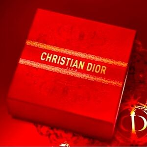 Dior Red Holidays Empty Square Gift Box Paper Christmas New Authentic